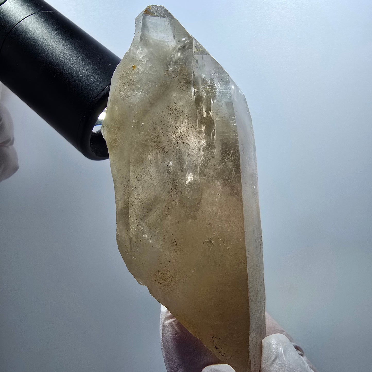 Klare Skelektt Rauchquarz, Hyalit Opal Stufe Erongo, Namibia 103*58*34mm #12841