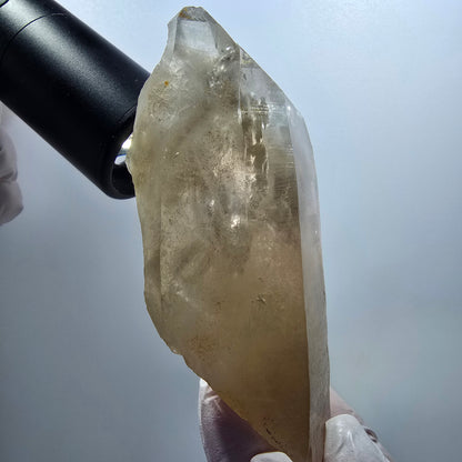 Klare Skelektt Rauchquarz, Hyalit Opal Stufe Erongo, Namibia 103*58*34mm #12841