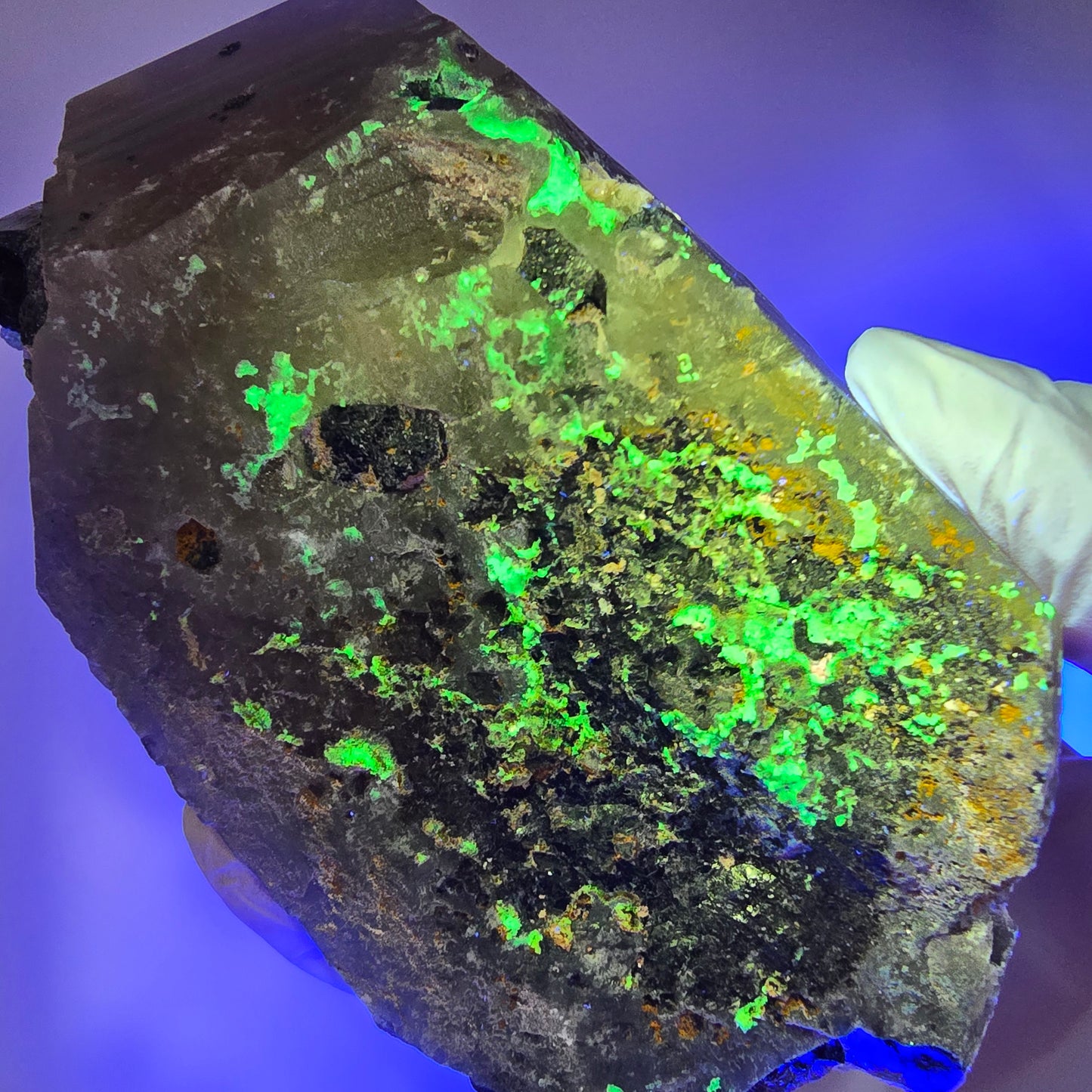 XL Rauchquarz, Fluorit, Schörl Turmalin, Hyalit Opal, Muskovit Erongo, Namibia 127*65*48mm #12842