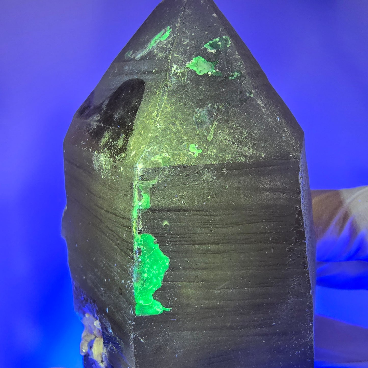 XL Rauchquarz, Fluorit, Schörl Turmalin, Hyalit Opal, Muskovit Erongo, Namibia 127*65*48mm #12842