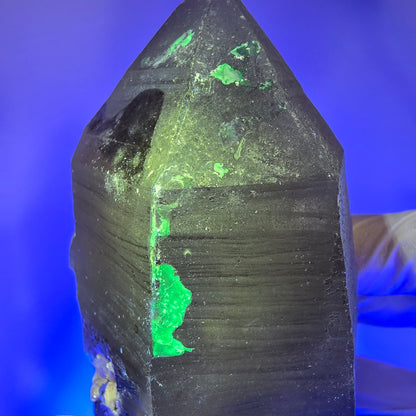 XL Rauchquarz, Fluorit, Schörl Turmalin, Hyalit Opal, Muskovit Erongo, Namibia 127*65*48mm #12842