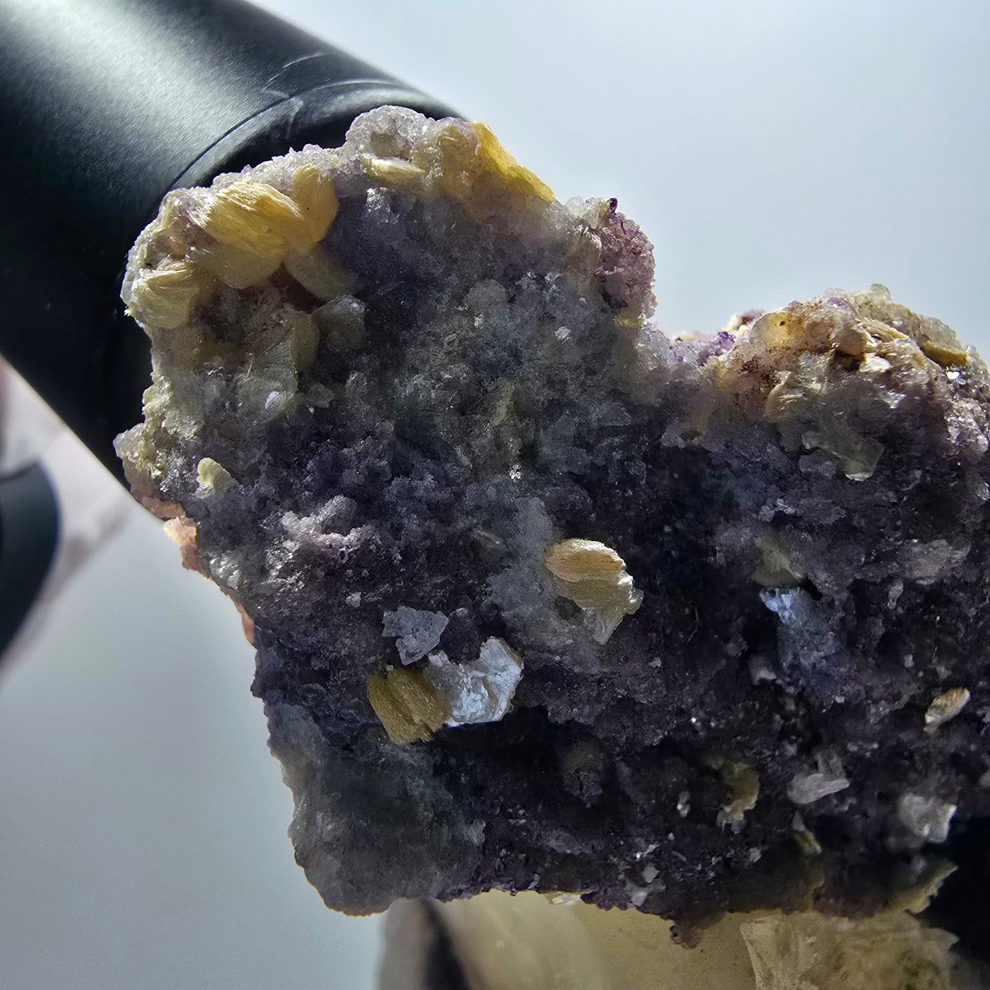 Rauchquarz, Fluorit, Schörl Turmalin, Hyalit Opal, Muskovit Erongo, Namibia 74*64*71mm #12843