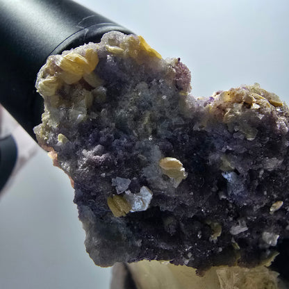 Rauchquarz, Fluorit, Schörl Turmalin, Hyalit Opal, Muskovit Erongo, Namibia 74*64*71mm #12843