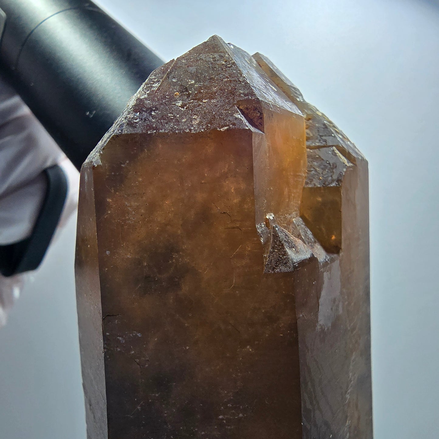 XL Skelett Rauchquarz Doppelender Spitze, braun Erongo, Namibia 102*48*38mm #12844