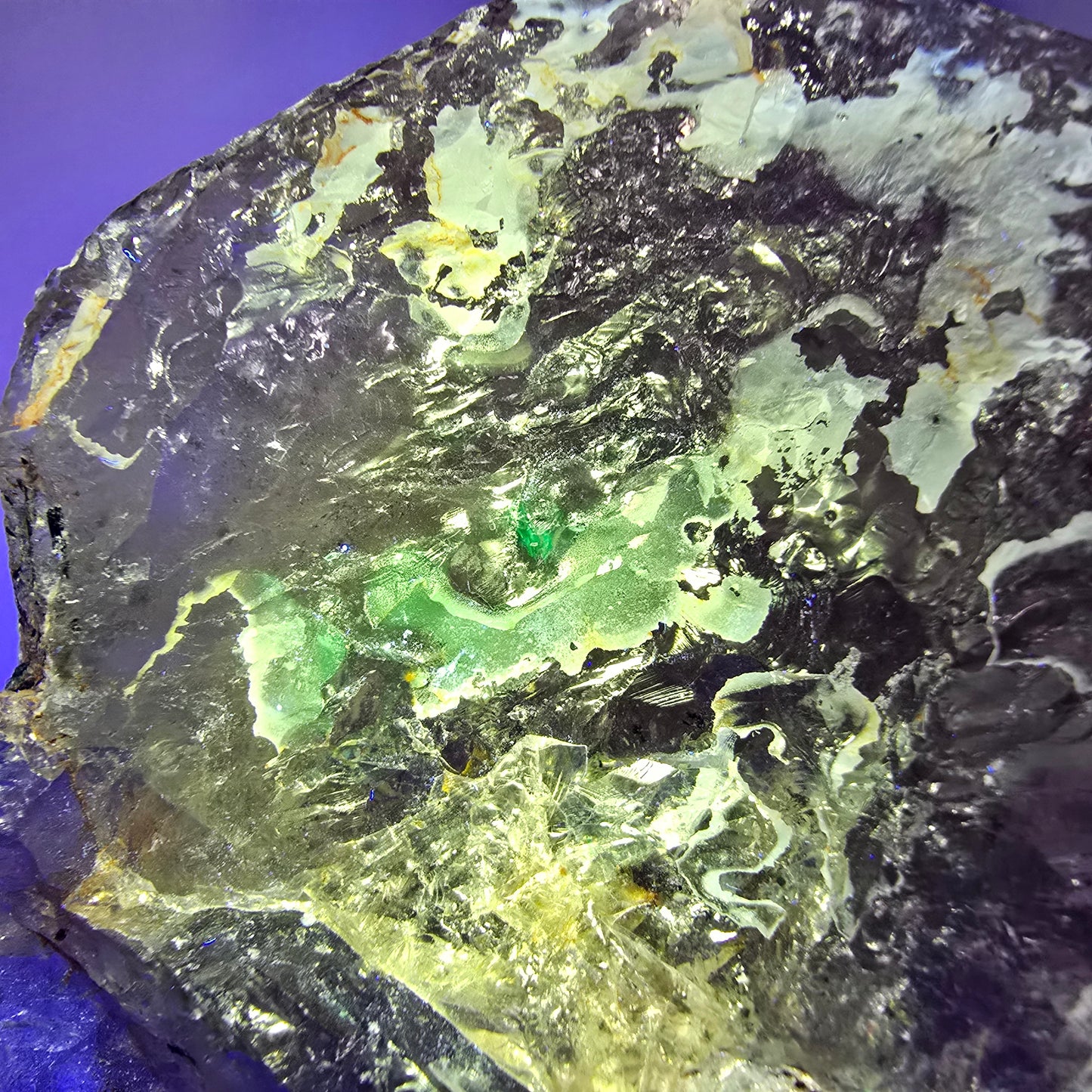 XL Turmalin Quarz, Skelett Rauchquarz mit Hyalit Erongo, Namibia 126*69*65mm #12845
