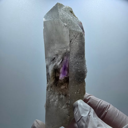 XL Enhydro Harlekin Phantom Amethyst mit Analcim Streep Mine Goboboseb Namibia 125*42*37mm #12848