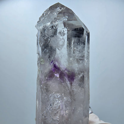 Enhydro Phantom Amethyst mit Analcim, Prehnit Streep Mine Namibia 84*23*23mm #12851