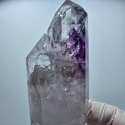 Große Hämatit Phantom Amethyst mit Analcim Streep Mine Goboboseb Namibia 115*41*25mm #12854