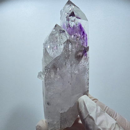 Große Hämatit Phantom Amethyst mit Analcim Streep Mine Goboboseb Namibia 115*41*25mm #12854