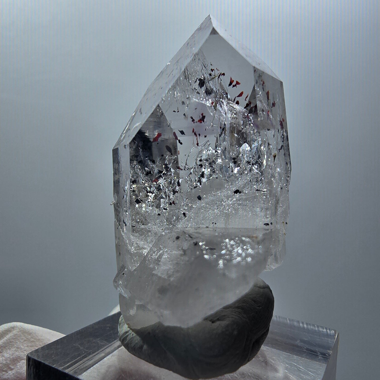 Enhydro Harlekin Phantom Amethyst, 1x Blase Streep Mine Goboboseb Namibia 40*31*22mm #12857