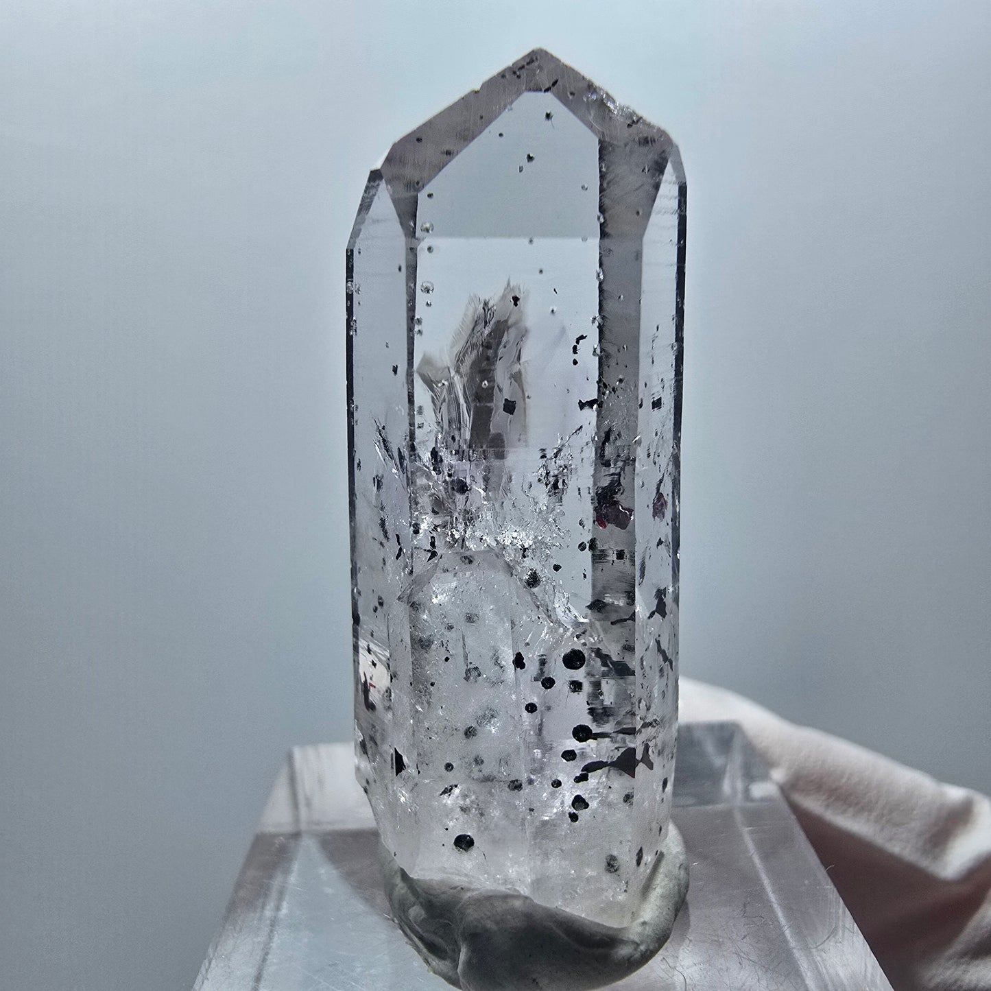 Enhydro Harlekin Phantom Amethyst, 1x Blase Streep Mine Goboboseb Namibia 38*15*12mm #12858