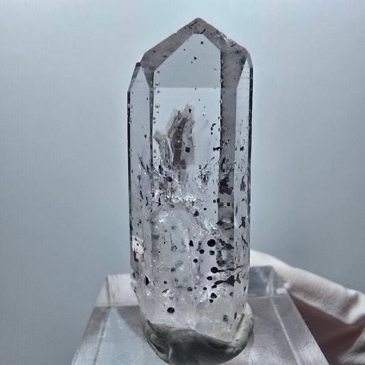 Enhydro Harlekin Phantom Amethyst, 1x Blase Streep Mine Goboboseb Namibia 38*15*12mm #12858
