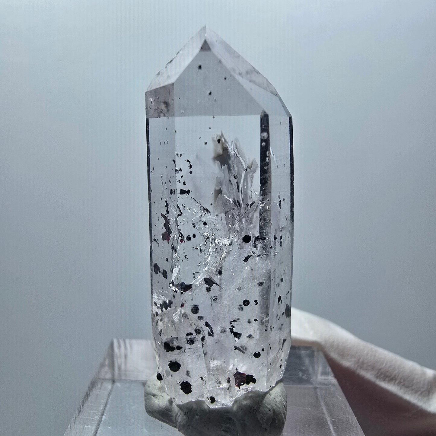 Enhydro Harlekin Phantom Amethyst, 1x Blase Streep Mine Goboboseb Namibia 38*15*12mm #12858