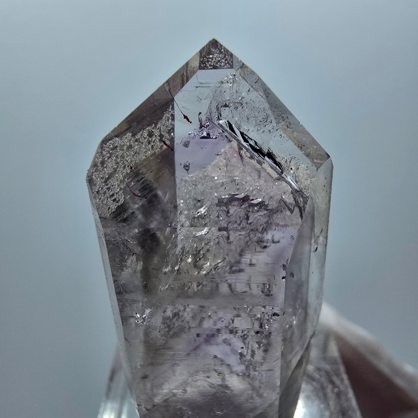 Enhydro Harlekin Phantom Amethyst, 1x Blase Streep Mine Goboboseb Namibia 40*20*13mm #12861