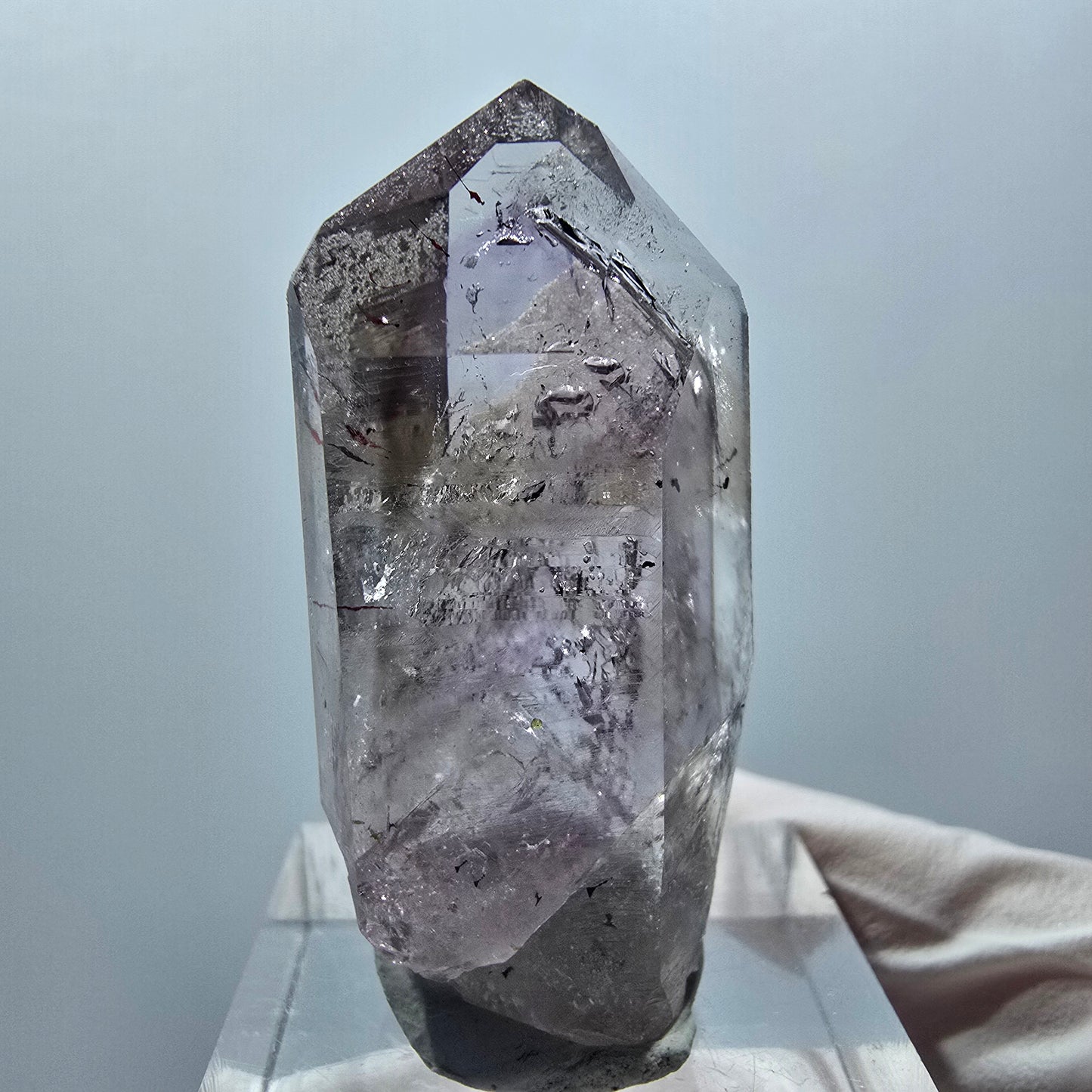 Enhydro Harlekin Phantom Amethyst, 1x Blase Streep Mine Goboboseb Namibia 40*20*13mm #12861