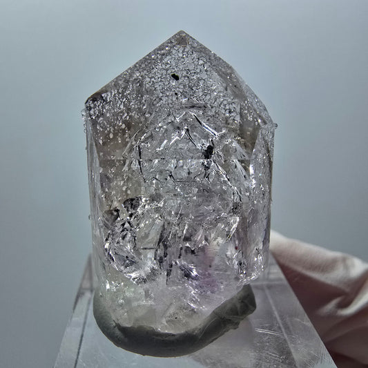Enhydro Phantom Amethyst mit Analcim, Hämatit, 2x Blase Streep Mine, Namibia 33*20*14mm #12863