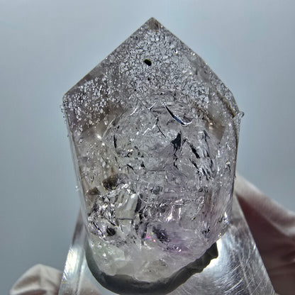 Enhydro Phantom Amethyst mit Analcim, Hämatit, 2x Blase Streep Mine, Namibia 33*20*14mm #12863