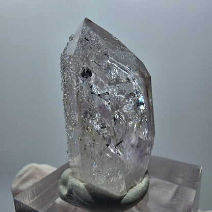 Enhydro Phantom Amethyst mit Analcim, Hämatit, 2x Blase Streep Mine, Namibia 33*20*14mm #12863
