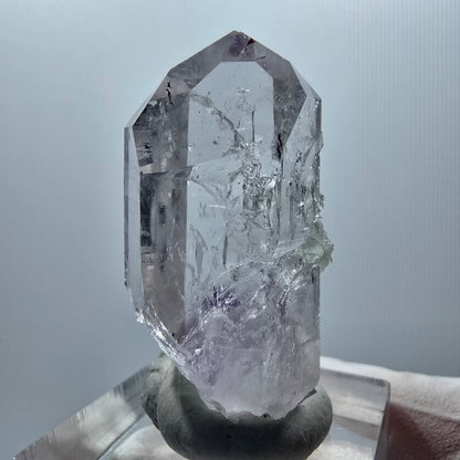 Lemurian Skelett Phantom Amethyst mit Prehnit, Hämatit Streep Mine, Namibia 38*19*16mm #12873