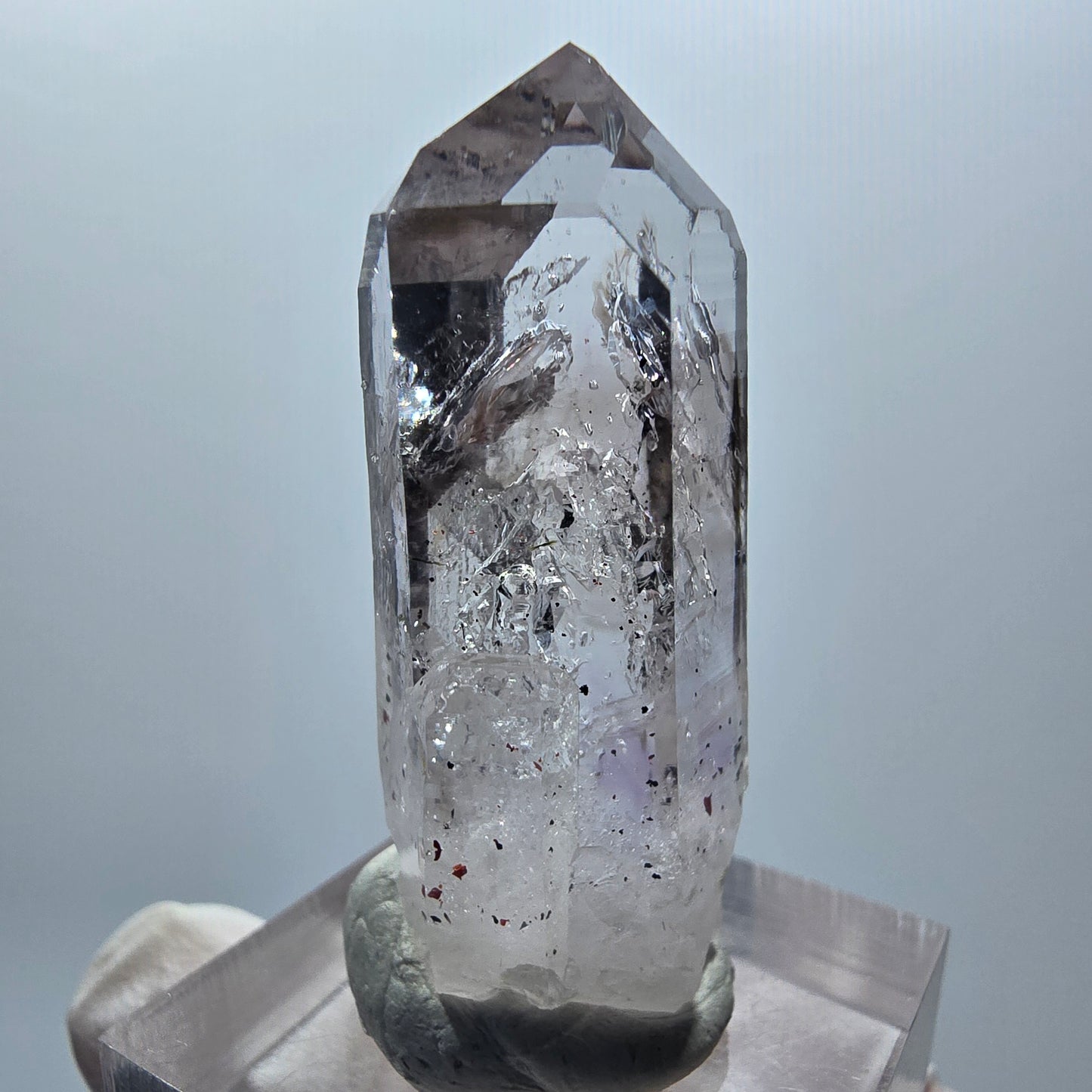 Enhydro Phantom Amethyst mit Hämatit, große Blase Streep Mine Goboboseb Namibia 39*15*13mm #12874