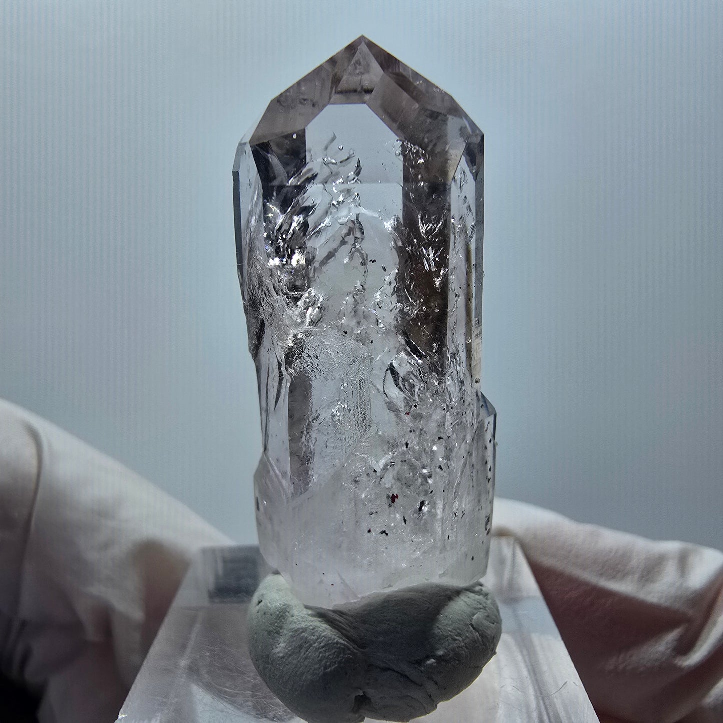 Enhydro Phantom Amethyst mit Hämatit, große Blase Streep Mine Goboboseb Namibia 39*15*13mm #12874