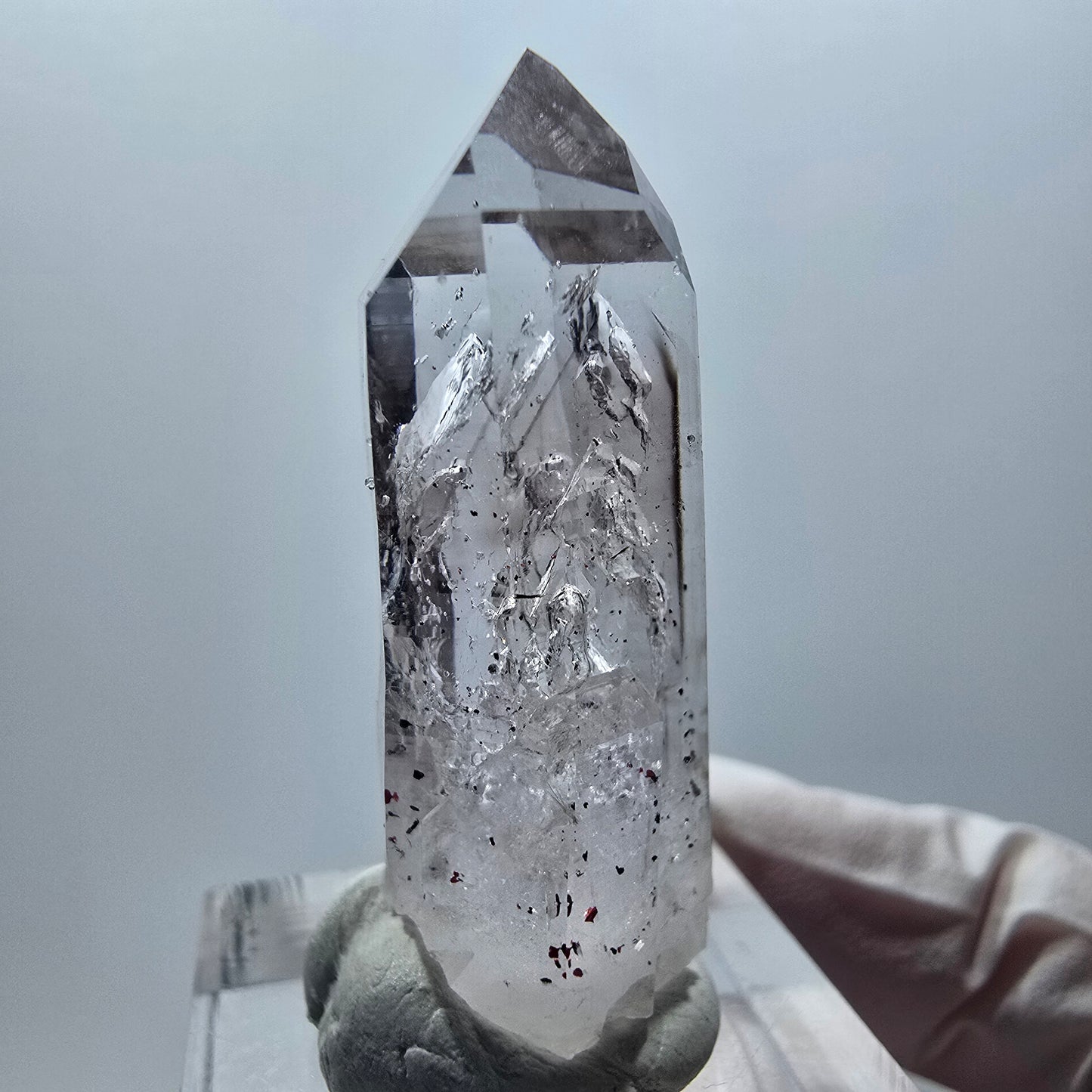 Enhydro Phantom Amethyst mit Hämatit, große Blase Streep Mine Goboboseb Namibia 39*15*13mm #12874