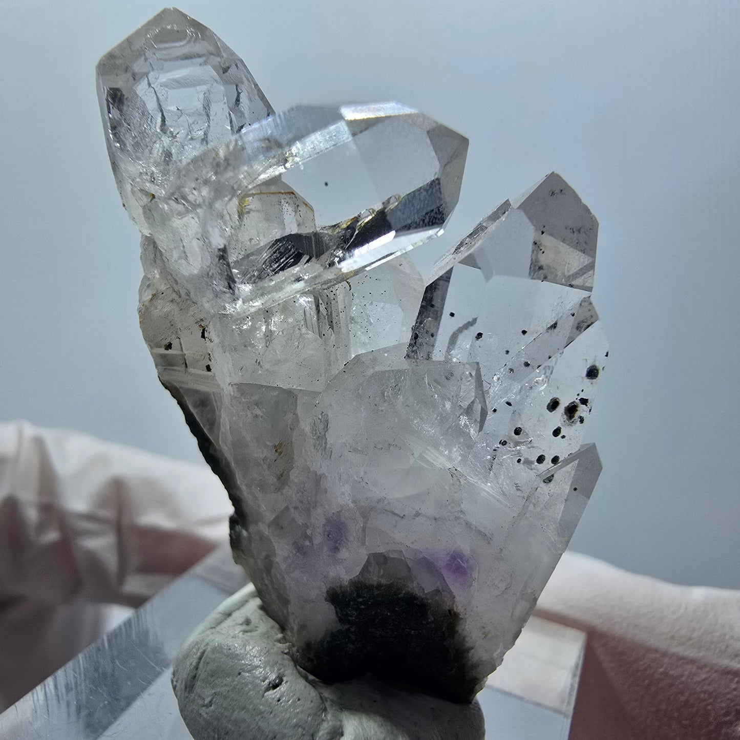 Phantom Amethyst mit Hämatit Stufe Streep Mine Goboboseb Namibia 41*25*13mm #12876