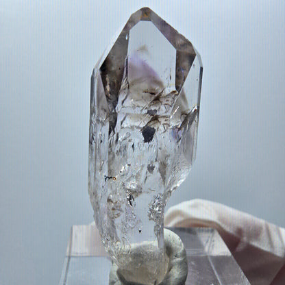 Enhydro Phantom Amethyst mit Hämatit, 1x Blase Streep Mine Goboboseb Namibia 40*14*13mm #12877