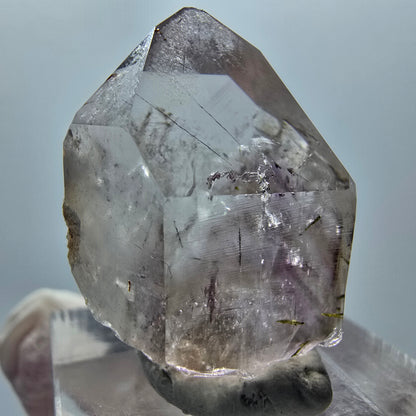 Phantom Amethyst Kristall mit Hämatit Streep Mine Goboboseb Namibia 28*24*16mm #12880