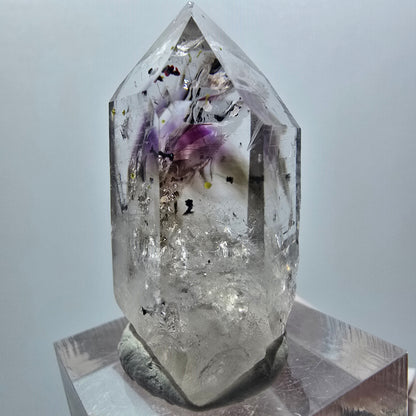 Améthyste Fantôme Arlequin Enhydro, 1x bulle mine Streep Goboboseb Namibie 40*22*18mm #12881