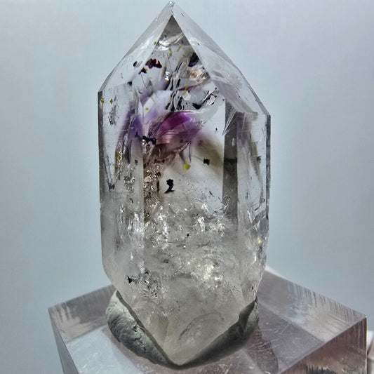 Enhydro Harlekin Phantom Amethyst, 1x Blase Streep Mine Goboboseb Namibia 40*22*18mm #12881