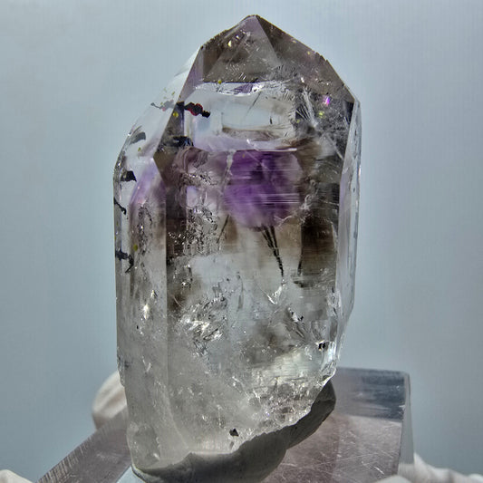 Enhydro Harlekin Phantom Amethyst, 1x Blase Streep Mine Goboboseb Namibia 40*22*18mm #12881