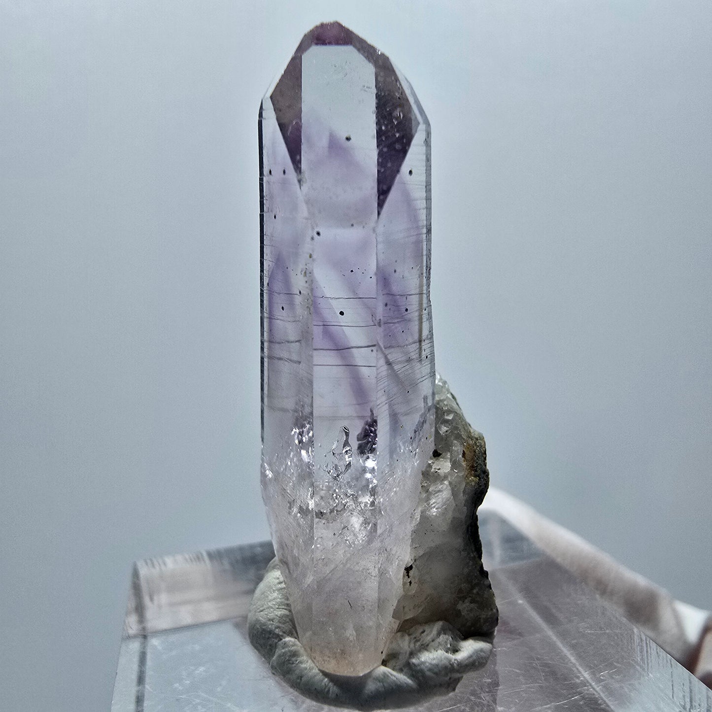 Klare Lemurian Phantom Amethyst Spitze Goboboseb Namibia 34*12*11mm #12883