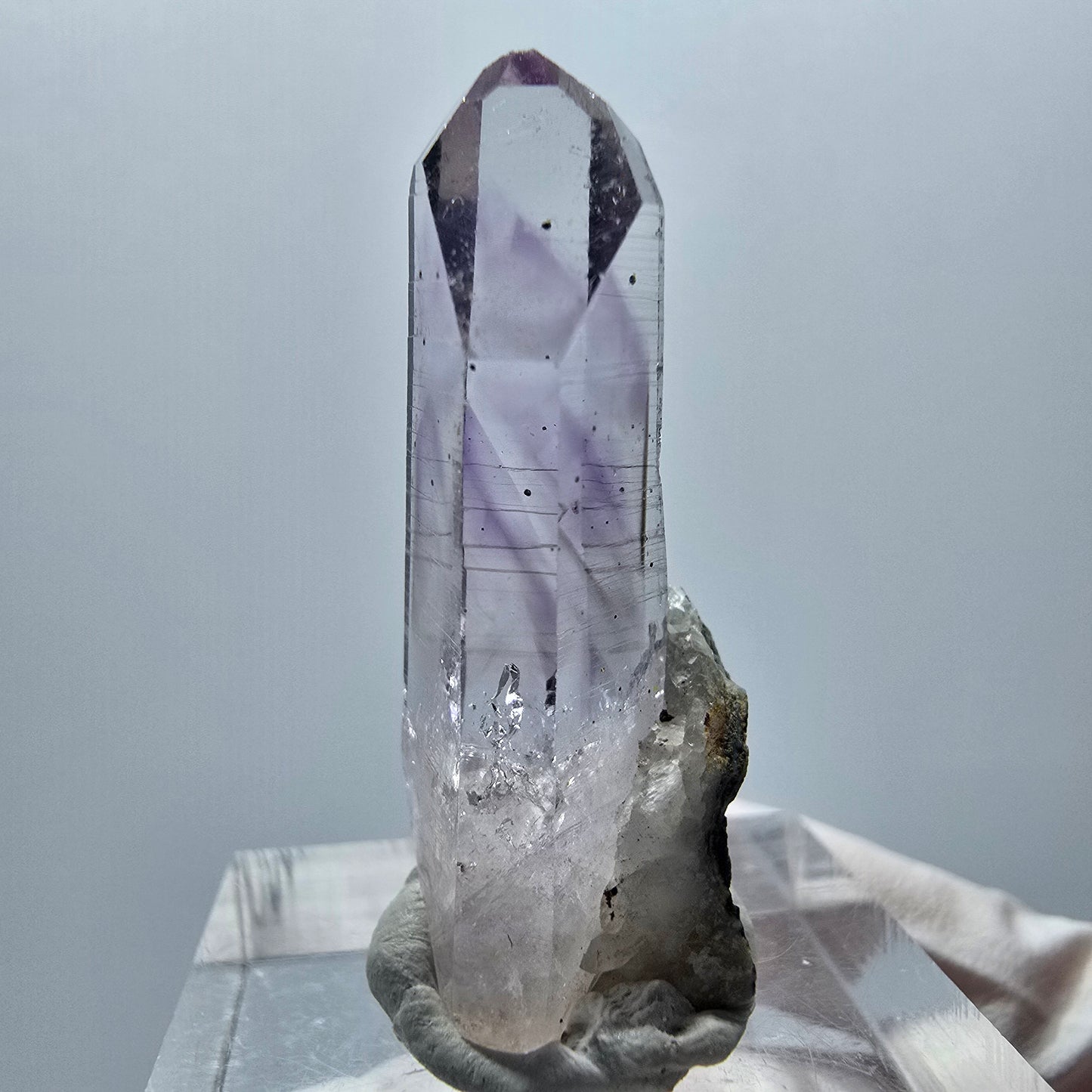 Klare Lemurian Phantom Amethyst Spitze Goboboseb Namibia 34*12*11mm #12883