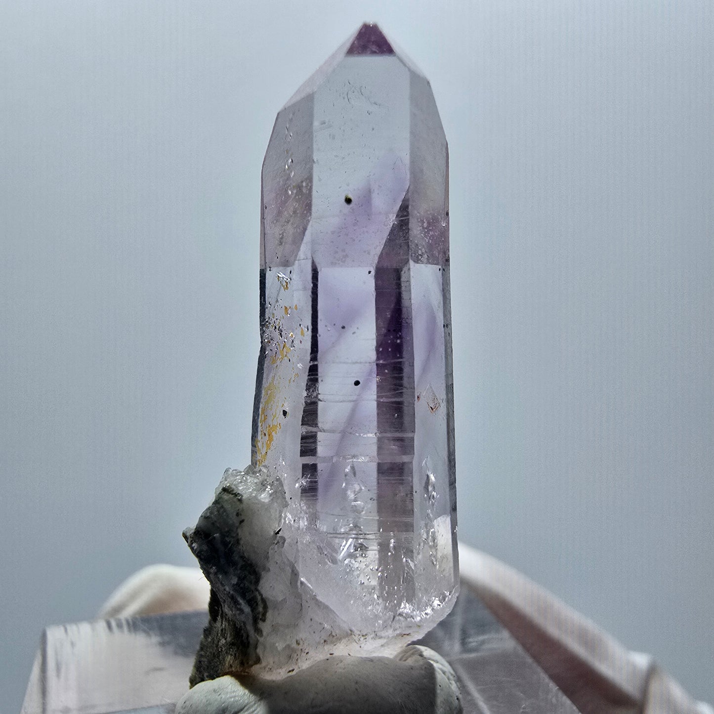 Klare Lemurian Phantom Amethyst Spitze Goboboseb Namibia 34*12*11mm #12883