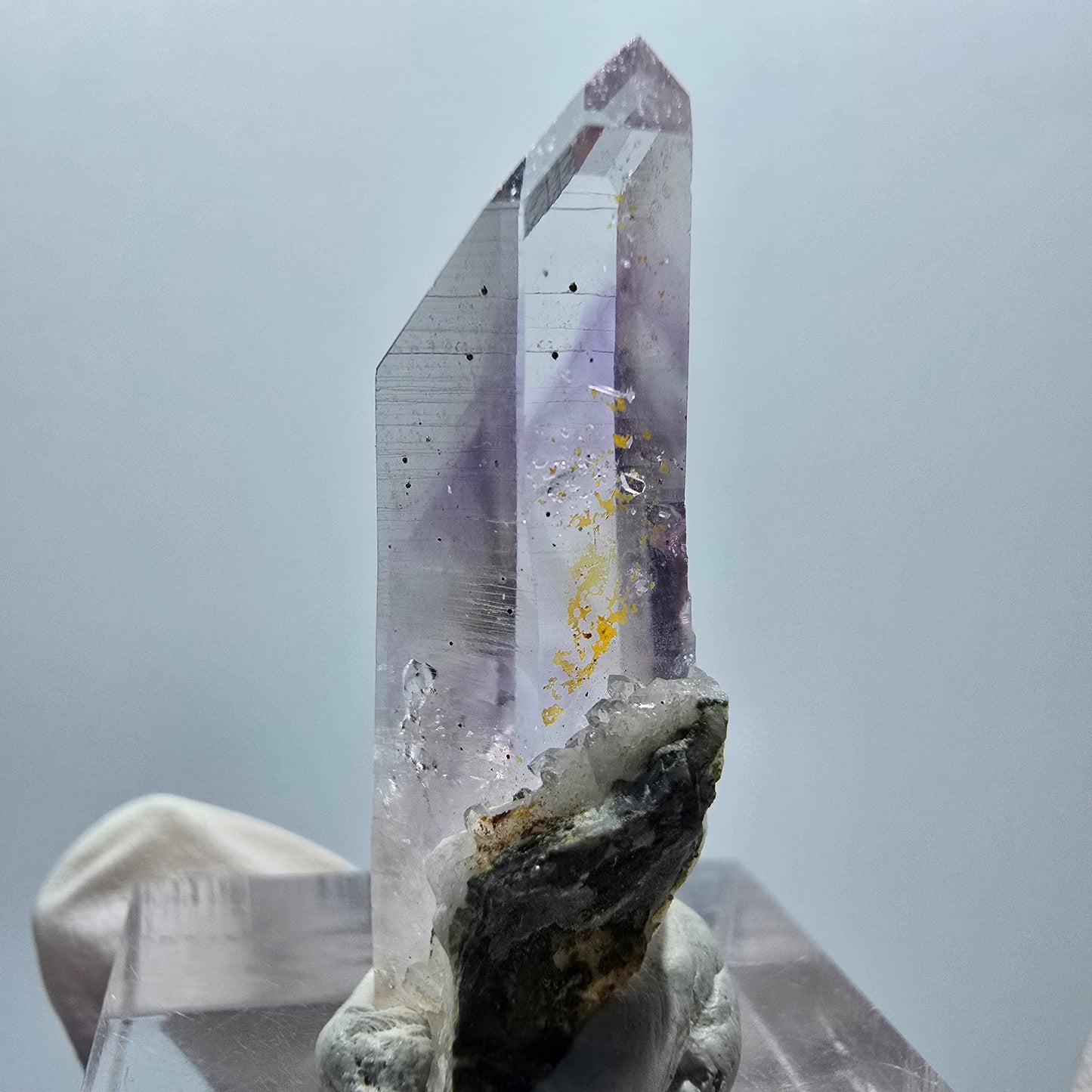 Klare Lemurian Phantom Amethyst Spitze Goboboseb Namibia 34*12*11mm #12883
