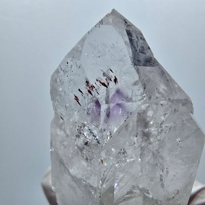 Harlekin Phantom Amethyst mit Prehnit Streep Mine Goboboseb Namibia 47*29*19mm #12911