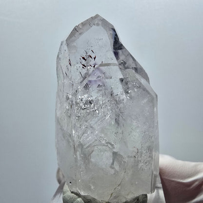 Harlekin Phantom Amethyst mit Prehnit Streep Mine Goboboseb Namibia 47*29*19mm #12911