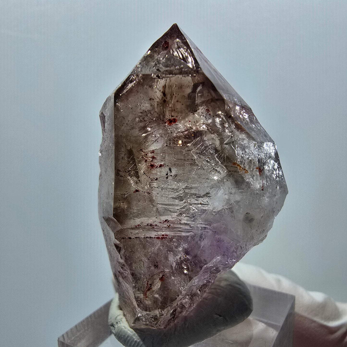 Enhydro Harlekin Skelett Phantom Amethyst, 1x Blase Streep Mine, Namibia 45*28*24mm #12912