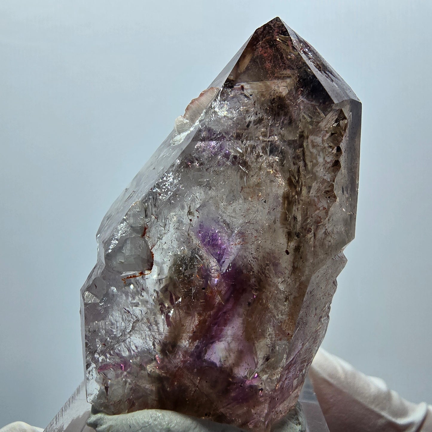 Enhydro Harlekin Skelett Phantom Amethyst, 1x Blase Streep Mine, Namibia 45*28*24mm #12912