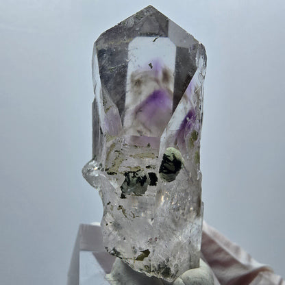 Enhydro Phantom Amethyst mit Prehnit, 2x Blase Streep Mine, Namibia 53*25*24mm #12915