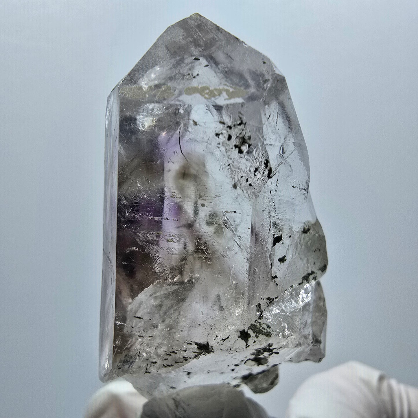 Enhydro Phantom Amethyst mit Prehnit, 2x Blase Streep Mine, Namibia 53*25*24mm #12915