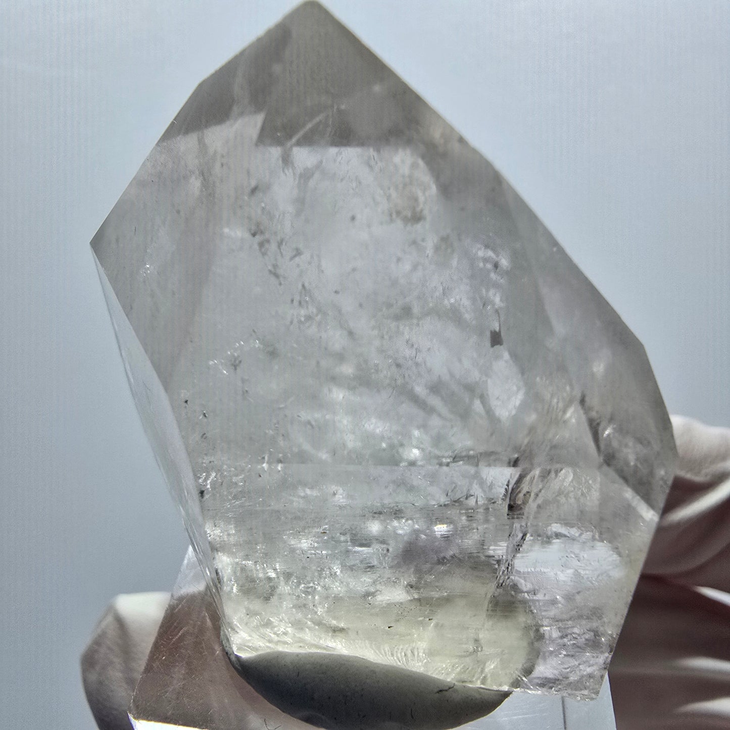 Klare Phantom Amethyst Kristall Spitze Streep Mine Goboboseb Namibia 37*38*24mm #12917