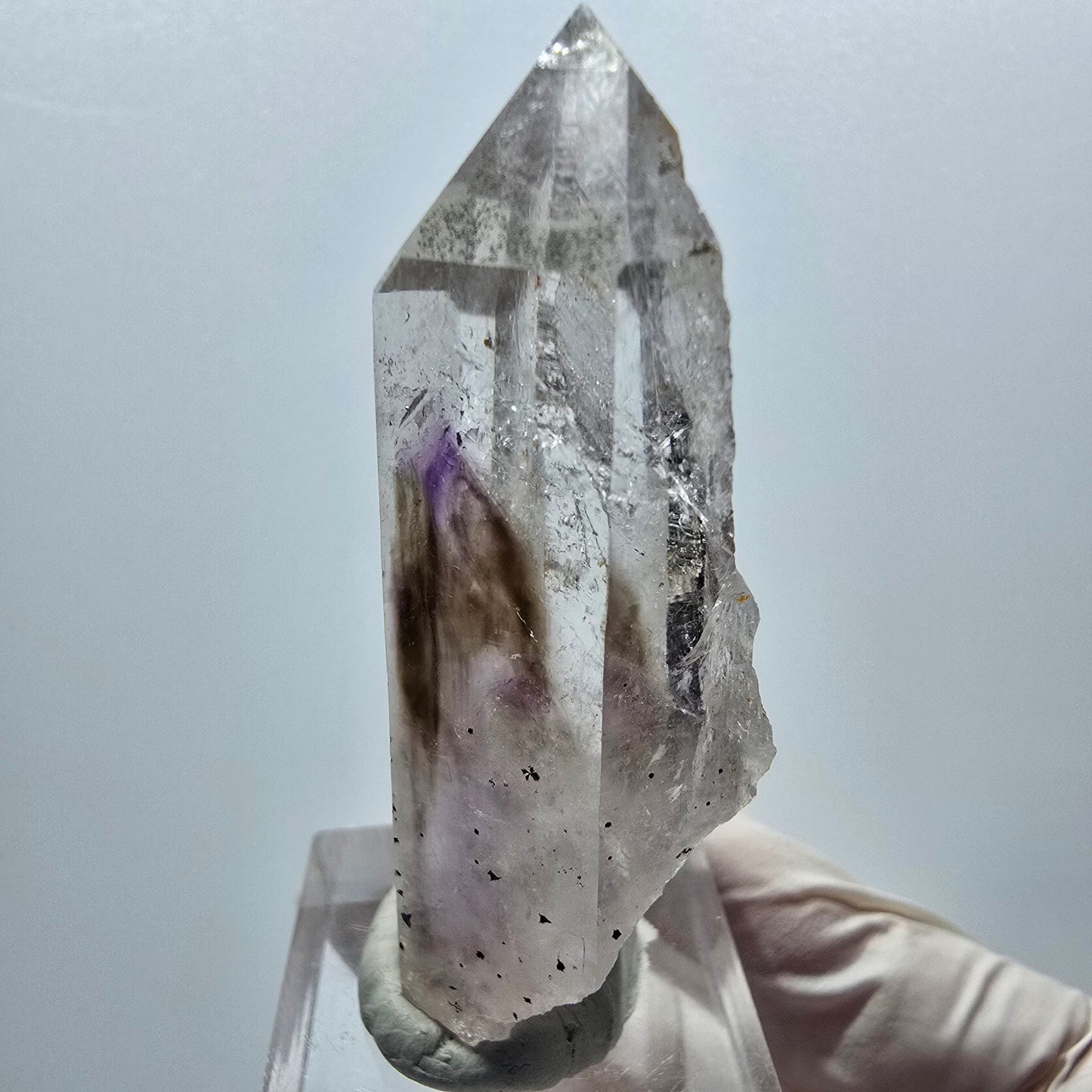 Klare Phantom Amethyst Kristall Spitze Streep Mine Goboboseb Namibia 56*26*18mm #12918