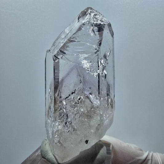 Klare Lemurian Phantom Amethyst Kristall Spitze Streep Mine Namibia 56*28*25mm #12919