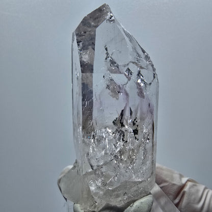 Klare Lemurian Phantom Amethyst Kristall Spitze Streep Mine Namibia 56*28*25mm #12919