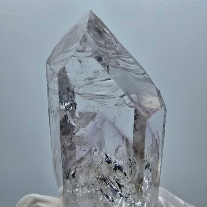 Klare Lemurian Phantom Amethyst Kristall Spitze Streep Mine Namibia 56*28*25mm #12919