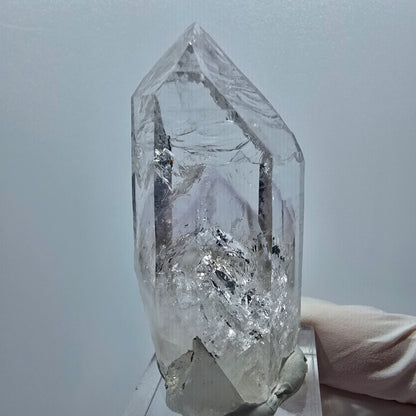 Klare Lemurian Phantom Amethyst Kristall Spitze Streep Mine Namibia 56*28*25mm #12919
