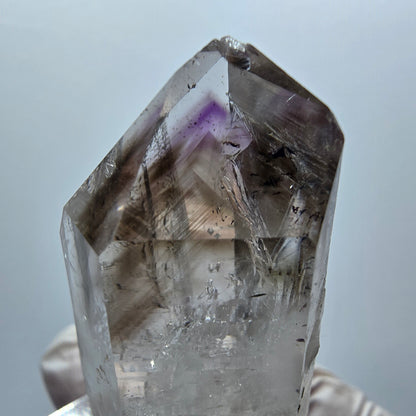 Enhydro Phantom Amethyst mit Hämatit, 1x Blase Streep Mine Goboboseb Namibia 46*23*18mm #12920