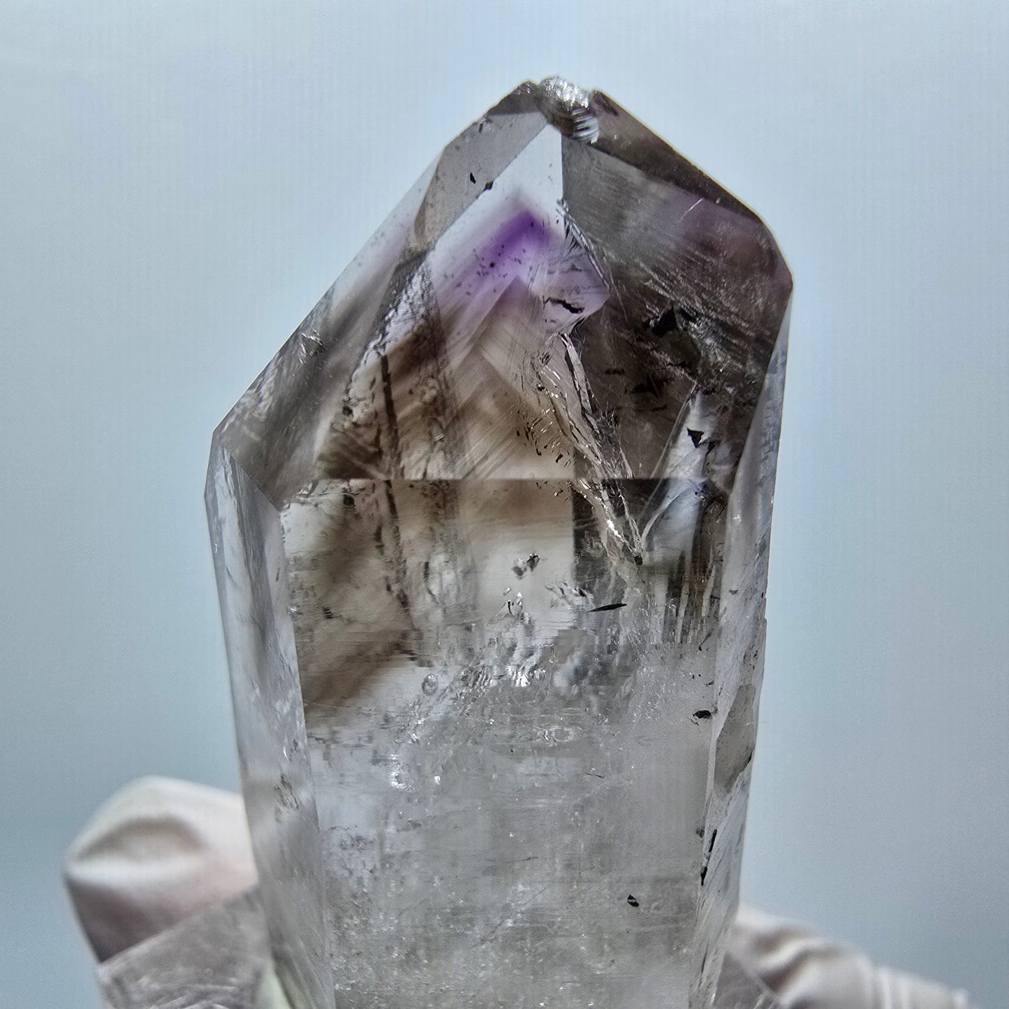 Enhydro Phantom Amethyst mit Hämatit, 1x Blase Streep Mine Goboboseb Namibia 46*23*18mm #12920